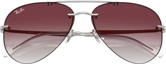 Ray-Ban Pilotenzonnebril - unisex - Accessoires - Rood - Maat: 59 MM Polyamide