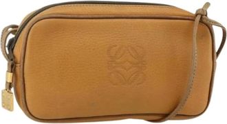 Loewe Pre-owned Schoudertas - Dames - Vintage Schoudertas - Beige - ONE Size - Leer - Vintage