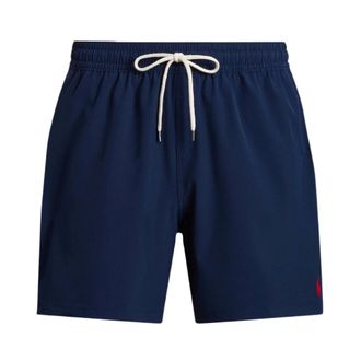 Polo Ralph Lauren Beachwear, male, Blue, Size: XL Traveler Mid Trunk