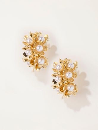 Fat Face FatFace Gold Tone Cluster Hoop Earrings