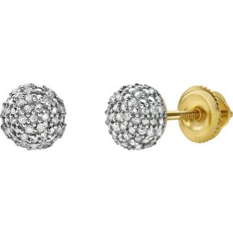 LuvMyJewelry Orbius 10K Yellow Gold Diamond Stud Earrings - 0.2ct. at Nordstrom