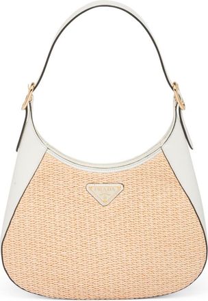 Prada Natural Raffia Cleo Shoulder Bag