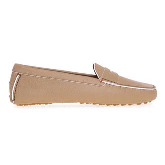 Santoni Mocassin - Dames - Loafers - Bruin - 37 EU - Leer - Schoenen