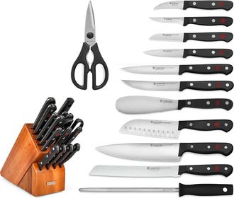 W&uuml;sthof Gourmet 16-Piece Knife Block Set in Black at Nordstrom