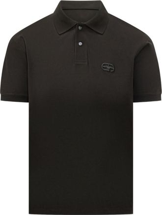 Emporio Armani Black Logo Patch Polo