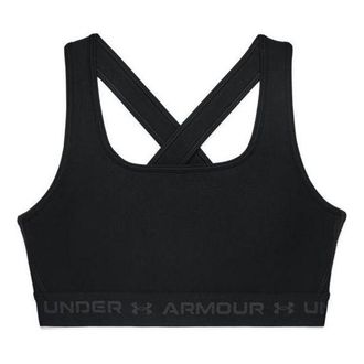 Under Armour (WMNS) Under Armour Crossback Mid Sports Bra Asia Sizing Black Jet Gray 1361034-001