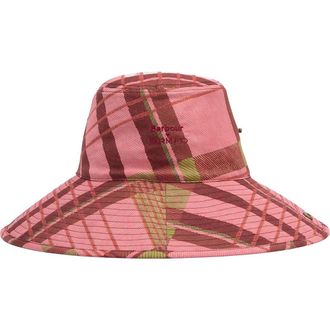 Barbour x FARM Rio Luisa Bucket Hat in Pink Tartan at Nordstrom, Size Medium