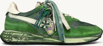 Autry SNEAKERS REELWIND SUPER VINTAGE IN SUEDE E NYLON BIANCO E VERDE