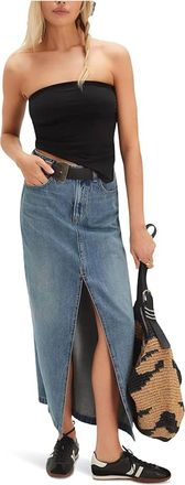 Free People Nothing Better Denim Maxi Skirt In Little Things
