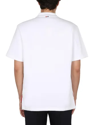 Thom Browne Cotton Classic Collar Polo - White