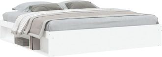 vidaXL Bed Frame without Mattress White 200x200 cm Vidaxl