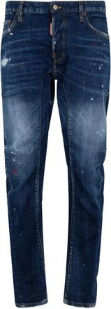 Dsquared2 Tidy Biker Jean - Heren - Slim Fit Jeans - Blauw - M - Leer - Jeans