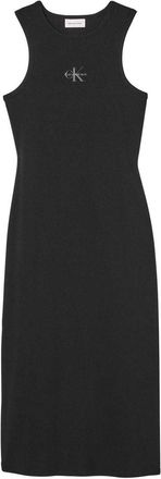 Calvin Klein Dames/Dames Katoenen Midi Bodycon Jurk (Zwart)