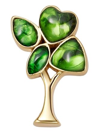 Loquet London 18K yellow gold Heritage Tree tsavorite charm