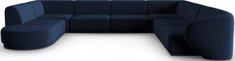CXL by Christian Lacroix Grosses 8-Sitzer Designer Panorama Sofa Lionel - Samtbezug Königsblau