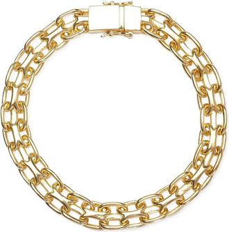 Tom Wood chain-link bracelet - men - 18kt Gold/Sterling Silver - 7.7 - Yellow