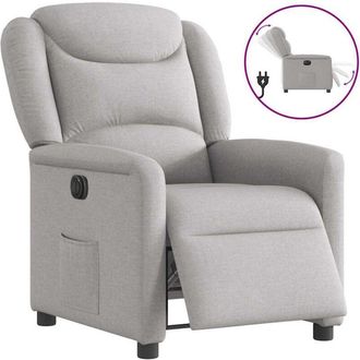 vidaXL Vidaxl - Sill&oacute;n Reclinable El&eacute;ctrico De Tela Gris Nube
