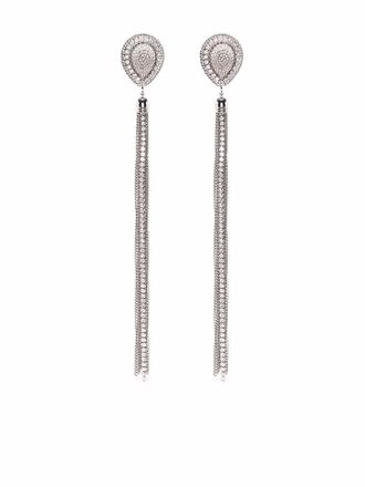 Alessandra Rich crystal-embellished drop earrings - Silver