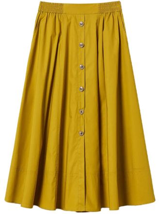 Twin-Set Midi Flared Button Down Front Skirt