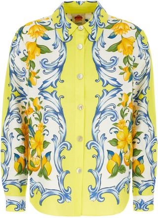 Farm Rio Camicia Sicily Scarf con stampa - Giallo