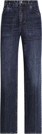 Dolce & Gabbana Heren Straight Jeans met DG Borduurwerk - Heren - Regular Fit Jeans - Blauw - XL - Katoen - Jeans