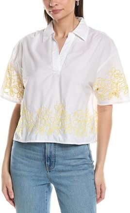 NVLT Nvlt Embroidered Poplin Top