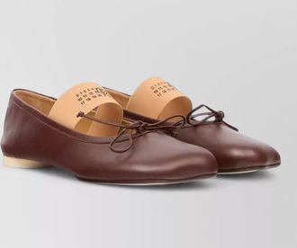 Maison Margiela leather ballet flats anatomic bow detail
