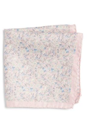 Jack Victor Yukon Reversible Silk Pocket Square in Pink at Nordstrom