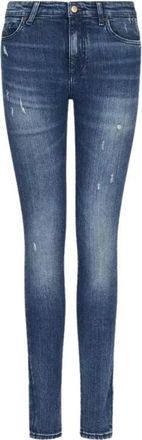 A|X Armani Exchange Indigo Denim 5-Pocket Jeans - Dames - Skinny Jeans - Blauw - W24 - Denim - Jeans