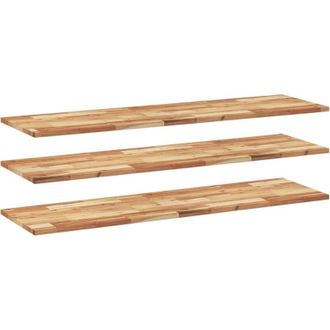 vidaXL Vidaxl - Estante Flotante 3 Uds Madera Acacia Acabado Aceite 120x40x2 Cm