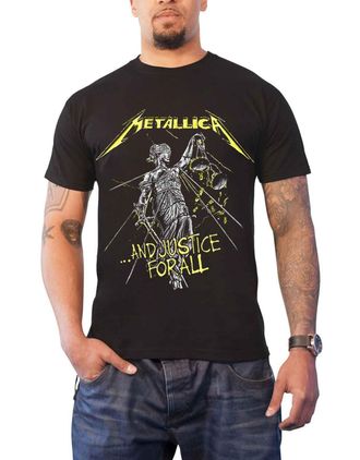 Metallica T Shirt and Justice for All Tracks Back Print Official Mens Black XL