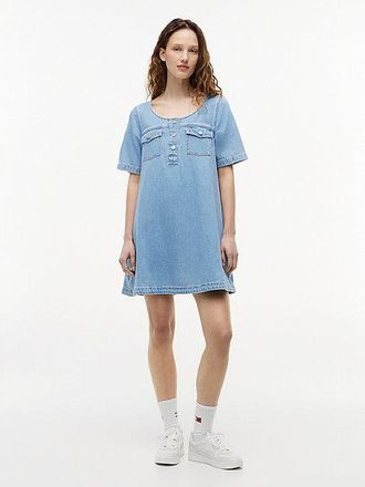 Tommy Hilfiger Vestido corto vaquero de corte evas&eacute;