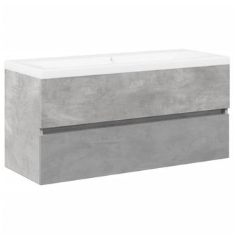 Berkfield Home 2 Piece Bathroom Furniture Set Concrete Grey Engineered Wood