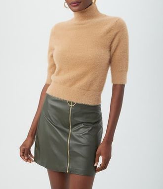 Trina Turk Mali Fuzzy Sweater in Camel at Nordstrom, Size X-Large