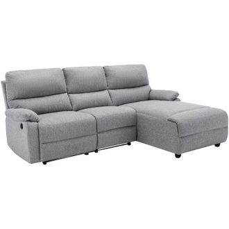 Vente-Unique Vente-unique - Divano angolare relax elettrico in Tessuto Grigio - Angolo a destra - lunano