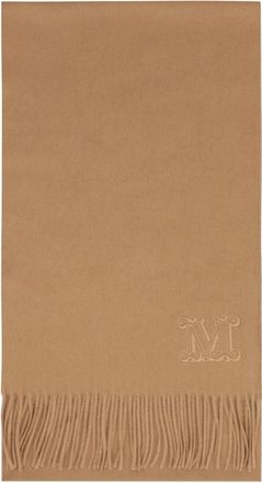 Max Mara Kasjmier Fringed Sjaal - Dames - Wintersjaals - Bruin - ONE Size - Kasjmier - Accessoires