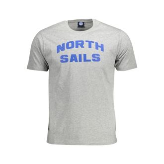 North Sails T-Shirts, male, Gray, Size: XL Cotton T-Shirt