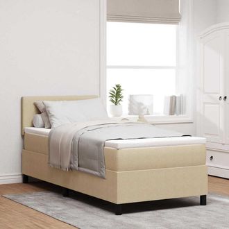 vidaXL Vidaxl - Letto A Molle Manuale Grigio Chiaro E Bianco 203 X 80 X 88 Cm