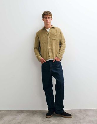 Polo Ralph Lauren Sport camicia intrecciata color kaki-Verde