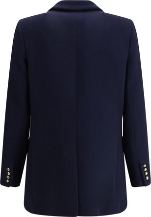Blaz&eacute; Milano Womens Resolute Everyday Blazer Jacket Navy Fleece Wool Ovis Aries Blazers & Vests