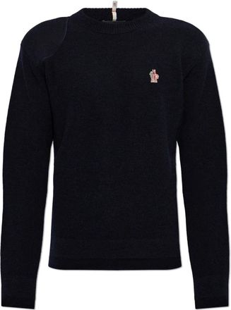 Moncler Apr&egrave;s-Ski Trui - Heren - Ronde hals truien - Blauw - M - Wol - Truien & Vesten