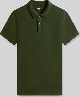 Tommy Jeans Regular Fit Poloshirt Modell TJM SLIM PLACKET POLO EXT in Gruen, Gr&ouml;&szlig;e XXL