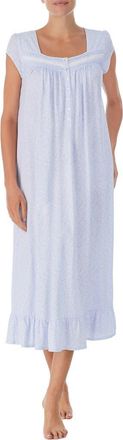 Eileen West Cap Sleeve Cotton Jersey Nightgown in Peri Grd at Nordstrom, Size X-Large