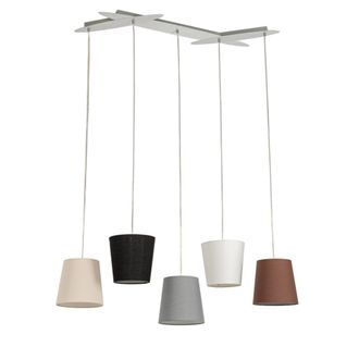 Lucande L&aacute;mpara de techo de textura, tela, tejido, seda