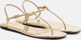 PARIS TEXAS Montecarlo metallic leather thong sandals
