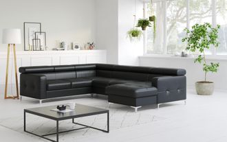 Cotta Wohnlandschaft »Sammy U-Form« mit Kopfteilverstellung, wahlweise mit Bettfunktion & Bettkasten