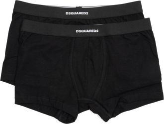 Dsquared2 Plain Boxer Briefs 2-Pack - Heren - Onderbroek - Zwart - 3XL - Katoen - Ondergoed