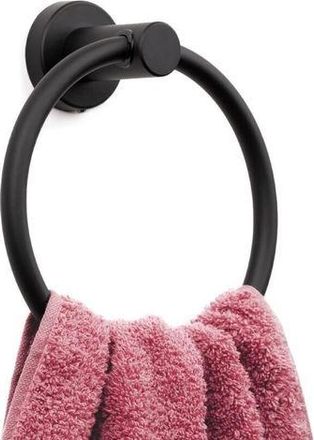 OEM Anillo Para Toallas Negro Mate, Moderno Soporte Para Toallas De Mano Para Pared De Ba&ntilde;o, Acero Inoxidable Sus304, Negro Mate
