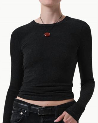 Citizens Of Humanity Bina Crewneck Top In Heather Charcoal