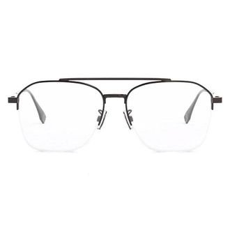 Fendi FE50033U Aviator Semi-Rim Eyeglasses - Gray